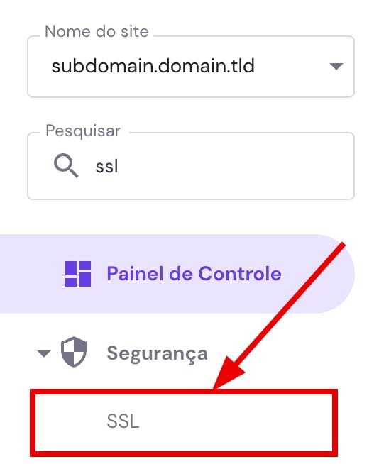 ssl em site wordpress no painel da Hostinger